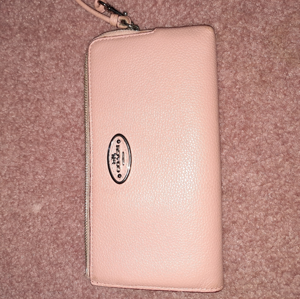 Coach pink wristlet